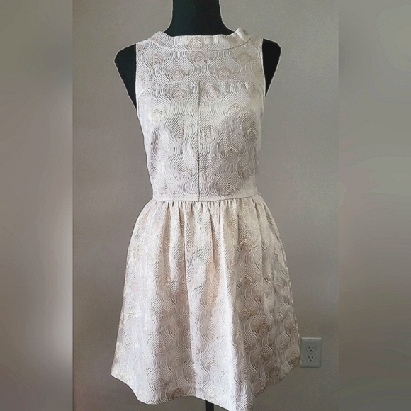 Cocktail Dress, Mini, Gold Metelic - Picture 1 of 8